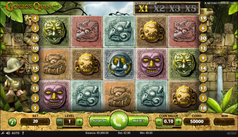 Gonzo's quest slots preview