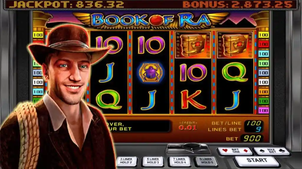Book of Ra slots interface